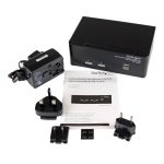 StarTech Switch KVM con 2 puertos para doble monitor DVI VGA, audio y 4 puertos USB, resolución de 1920x1200, SKU SV231DDVDUA
