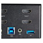 Switch Conmutador KVM de StarTech.com con SKU SV231DHU34K6, 2 puertos HDMI 2.0, soporta 4K a 60Hz, HDR, hub USB 3.0 de 2 puertos y 4 puertos USB 2.0 HID.