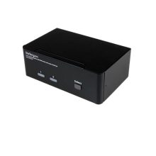 StarTech.com Conmutador Switch KVM de 2 puertos USB 2.0 con soporte de Audio y Video DisplayPort para 2 Monitores - SKU SV231DPDDUA