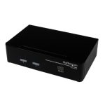 StarTech.com Conmutador Switch KVM profesional de 2 puertos con vídeo DisplayPort, USB y audio, resolución 2560x1600, SKU SV231DPUA