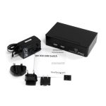 StarTech.com Conmutador Switch KVM de 2 puertos USB 2.0, con Audio y Vídeo DVI, SKU SV231DVIUA