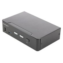 StarTech.com Switch Conmutador KVM de 2 Puertos HDMI 2.0 con vídeo 4K a 60Hz Ultra HD, HDR, Hub USB 3.0 de 2 Puertos, 4 Puertos USB 2.0 HID y Audio, SKU SV231HU34K6
