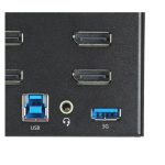 StarTech.com Switch Conmutador KVM de 2 Puertos DisplayPort 1.2 para 4 Monitores UHD 4K 60Hz con HDR y Hotkeys, 2 Puertos USB 3.0 y 4 Puertos USB 2.0 HID, SKU SV231QDPU34K