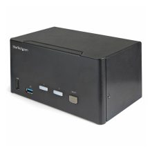 Imagen del Switch KVM StarTech.com de 2 puertos DisplayPort, admite 4K a 60Hz, HDR, hub USB 3.0, 4 puertos USB 2.0 HID, sonido y HotKey, SKU SV231TDPU34K