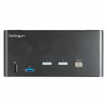 Imagen del Switch KVM StarTech.com de 2 puertos DisplayPort, admite 4K a 60Hz, HDR, hub USB 3.0, 4 puertos USB 2.0 HID, sonido y HotKey, SKU SV231TDPU34K