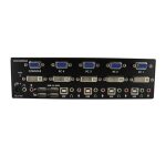 StarTech.com Conmutador KVM Switch para controlar 4 ordenadores con 2 monitores dobles DVI VGA, audio y puertos USB, modelo SV431DDVDUA
