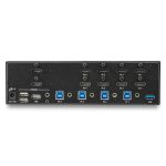 StarTech.com Switch Conmutador KVM de 4 Puertos HDMI con resolución 4K a 30Hz y soporte de pantalla doble, SKU SV431DHD4KU