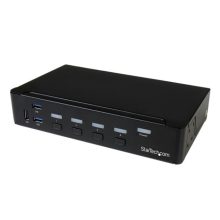 Imagen del Switch KVM de StarTech.com con 4 puertos DisplayPort 4K y USB 3.0, SKU SV431DPU3A2