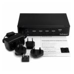 Imagen del Switch KVM de StarTech.com con 4 puertos DisplayPort 4K y USB 3.0, SKU SV431DPU3A2