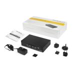 StarTech.com Switch Conmutador KVM de 4 Puertos DisplayPort, soporta resolución 4K 60Hz, adecuado para Dell, HP y Apple, con Hub USB 2.0 y audio, SKU: SV431DPUA2