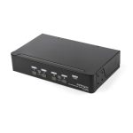 StarTech.com Switch Conmutador KVM de 4 Puertos DisplayPort, soporta resolución 4K 60Hz, adecuado para Dell, HP y Apple, con Hub USB 2.0 y audio, SKU: SV431DPUA2