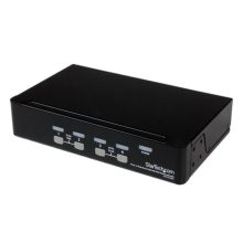 Conmutador StarTech.com Switch KVM con 4 puertos de vídeo VGA y USB 2.0, ideal para montaje en rack de 1U - SKU: SV431DUSBU