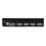 Conmutador StarTech.com Switch KVM con 4 puertos de vídeo VGA y USB 2.0, ideal para montaje en rack de 1U - SKU: SV431DUSBU