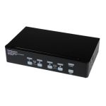 StarTech.com Switch KVM de 4 Puertos con enchufe de vídeo DVI de doble enlace y audio USB 2.0, referencias SKU SV431DVIUAHR