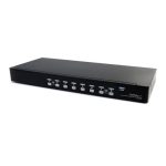 StarTech.com Conmutador Switch KVM de 8 puertos de video VGA HD15 y USB 2.0 con audio, SKU SV831DUSBAU. Montaje en rack 1U.