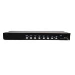 StarTech.com Conmutador Switch KVM de 8 puertos de video VGA HD15 y USB 2.0 con audio, SKU SV831DUSBAU. Montaje en rack 1U.