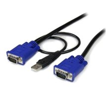 Cable KVM StarTech.com de 3 metros, ultra delgado, todo en uno con conexión VGA USB, SKU SVECONUS10