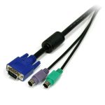 Cable KVM de 1.8 metros color negro de StarTech.com para conectar video, teclado y ratón, SKU: SVPS23N1_6