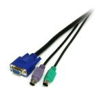 Cable KVM de 1.8 metros color negro de StarTech.com para conectar video, teclado y ratón, SKU: SVPS23N1_6