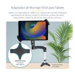 Soporte pasivo para Tablet/UMPC de StarTech.com, modelo TABLET-VESA-ADAPTER en color negro. Ideal para montaje en paredes o brazos con estándar VESA.