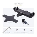 Soporte pasivo para Tablet/UMPC de StarTech.com, modelo TABLET-VESA-ADAPTER en color negro. Ideal para montaje en paredes o brazos con estándar VESA.