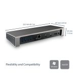 StarTech.com Dock Thunderbolt 3 para dos monitores DisplayPort 4K 60Hz, SKU TB3DOCK2DPPU. Replicador de puertos con entrega de alimentación PD de 85W, USB 3.0 de 6 puertos, SD 4.0, Ethernet y audio. Compatible con Windows y Mac