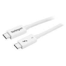 Cable Thunderbolt 3 de StarTech.com blanco de 50cm, soporte 40Gbps, 100W PD, vídeo 4K/5K. SKU: TBLT34MM50CW