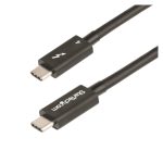 Imagen del StarTech.com Cable de 0,5m Thunderbolt 4 con velocidad de 40Gbps, potencia de 100W, soporte para vídeo 4K/8K y compatible con USB4, Thunderbolt 3, USB 3.2 y USB Tipo C. SKU TBLT4MM50CM