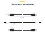 Cable Thunderbolt 5 de StarTech.com de 3 metros, con velocidad de transferencia de hasta 120Gbps, Power Delivery de 240W, resolución 8K a 60Hz, SKU TBLT5MM1M240W