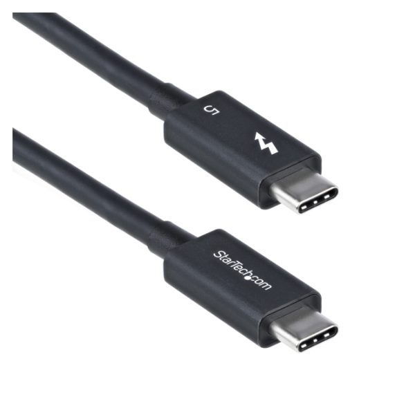 StarTech.com Cable Thunderbolt 5 de 50cm con velocidades de hasta 120Gbps, entrega de alimentación de 240W y soporte para 8K a 60Hz. Compatible con Thunderbolt 4 y USB-C. TBLT5MM50CM240W