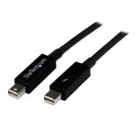 Cable StarTech.com Thunderbolt de 1 metro con conectores macho a macho en color negro, SKU TBOLTMM1M