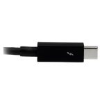 Cable StarTech.com Thunderbolt macho a macho de 3 metros en color negro. SKU: TBOLTMM3M