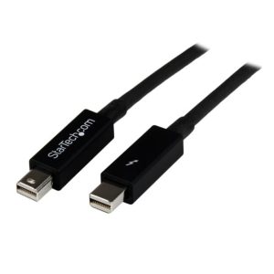 Cable StarTech.com Thunderbolt macho a macho de 3 metros en color negro. SKU: TBOLTMM3M