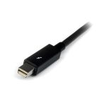 Cable StarTech.com Thunderbolt macho a macho de 3 metros en color negro. SKU: TBOLTMM3M