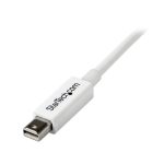 Cable StarTech de 3 metros Thunderbolt de color blanco con conectores macho a macho, SKU: TBOLTMM3MW