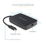 StarTech.com Adaptador Thunderbolt 3 a Thunderbolt 2 para portátil, no reversible, certificación TB3, SKU: TBT3TBTADAP