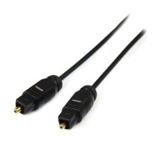 StarTech.com Cable TosLink de 4,5 metros para audio digital óptico SPDIF delgado en color negro, SKU THINTOS15