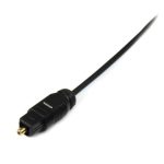 StarTech.com Cable TosLink de 4,5 metros para audio digital óptico SPDIF delgado en color negro, SKU THINTOS15