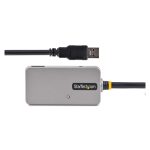 StarTech.com U01043-USB-EXTENDER, hub USB 3.2 Gen 1, velocidad de 5000 Mbit/s, Type-A, en colores negro y plata.
