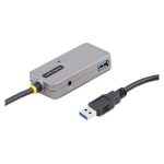 StarTech.com U01043-USB-EXTENDER, hub USB 3.2 Gen 1, velocidad de 5000 Mbit/s, Type-A, en colores negro y plata.