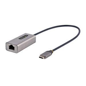 StarTech.com Adaptador USB-C a Ethernet modelo US1GC30B2, adaptador USB 3.0 de red Ethernet Gigabit 10/100/1000 Mbps con cable de 30cm incorporado, sin controladores