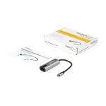 StarTech.com Adaptador de Red Ethernet USB-C con conector RJ45 NBASE-T y USB Tipo C, compatible con Thunderbolt 3. SKU: US2GC30