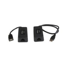 Vista del extensor USB 1.1 de StarTech.com, modelo USB110EXT2, con un puerto y alcance de 40m a través de cable Ethernet Cat5 Cat6 UTP RJ45