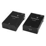 Imagen del extensor StarTech.com de 1 puerto USB 2.0, que se alarga mediante cable Cat5 o Cat6 hasta 50 metros. SKU: USB2001EXTV