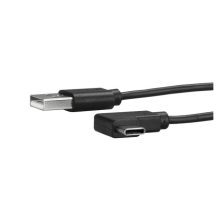 StarTech.com Cable de Carga y Sincronización USB-A a USB-C, 1 metro de longitud, acodado, color negro, SKU USB2AC1MR