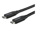 StarTech.com Cable USB-C a USB-C de 1 metro con capacidad para Entrega de Alimentación de 5 amperios, compatible con USB 2.0. SKU: USB2C5C1M
