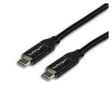 StarTech.com Cable de 2m USB-C a USB-C con capacidad de entrega de alimentación de 5A (USB2C5C2M) compatible con USB TipoC para carga rápida y USB 2.0