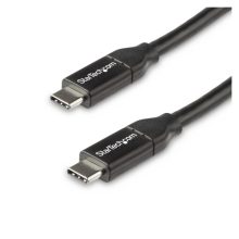 StarTech.com cable de 50cm USB-C a USB-C con entrega de alimentación de 5A, USB Tipo C, ideal para carga y transferencia de datos, SKU: USB2C5C50CM