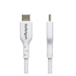 StarTech.com cable de carga USB-C blanco de 1 metro, USB2CC1MNCWHE. Soporta 60W Power Delivery y 3A para transferencia de datos y carga de ordenador portátil