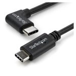 StarTech.com Cable de 1m USB-C a USB-C acodado a la derecha, compatible con USB Tipo C, modelo USB2CC1MR
